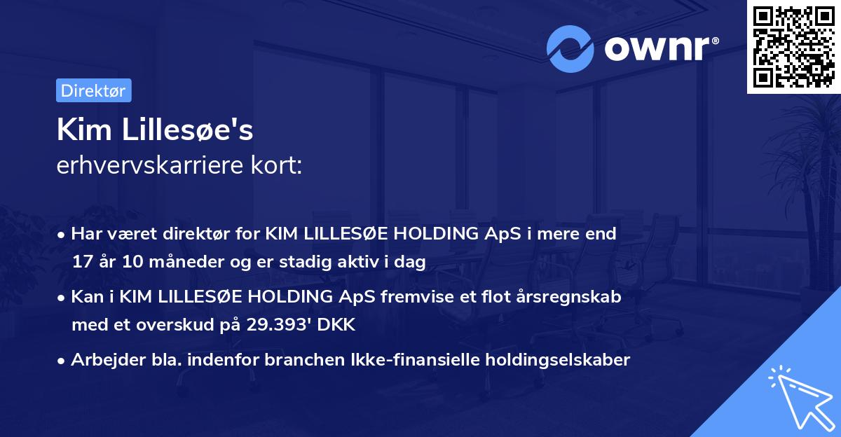 Kim Lillesøe's erhvervskarriere kort