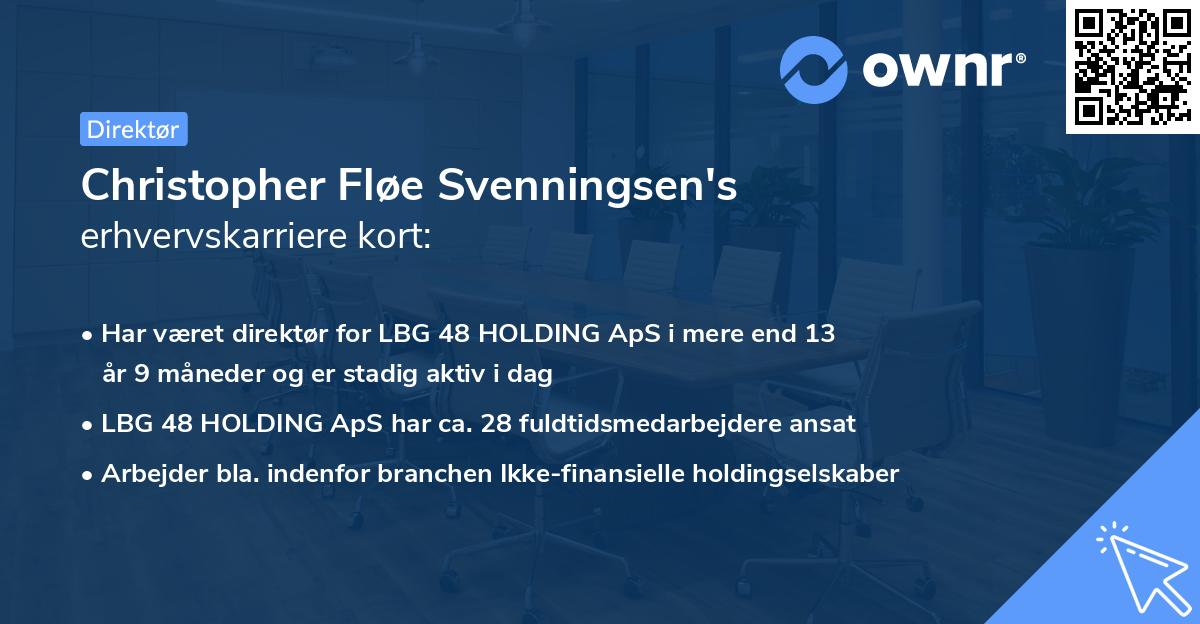 Christopher Fløe Svenningsen's erhvervskarriere kort
