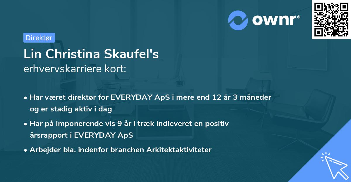 Lin Christina Skaufel's erhvervskarriere kort