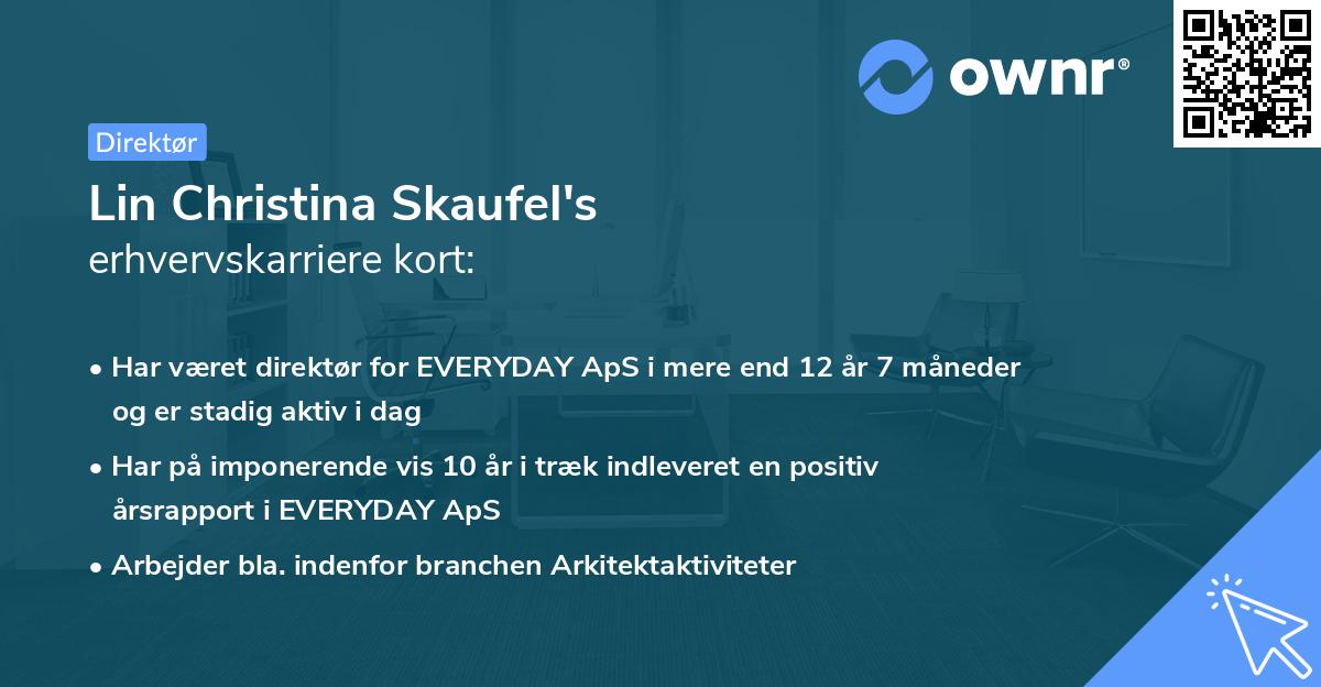 Lin Christina Skaufel's erhvervskarriere kort
