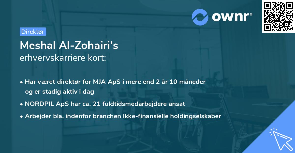 Meshal Al-Zohairi's erhvervskarriere kort