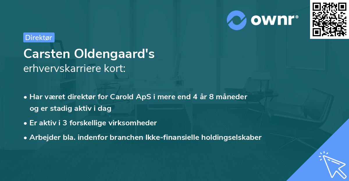 Carsten Oldengaard's erhvervskarriere kort