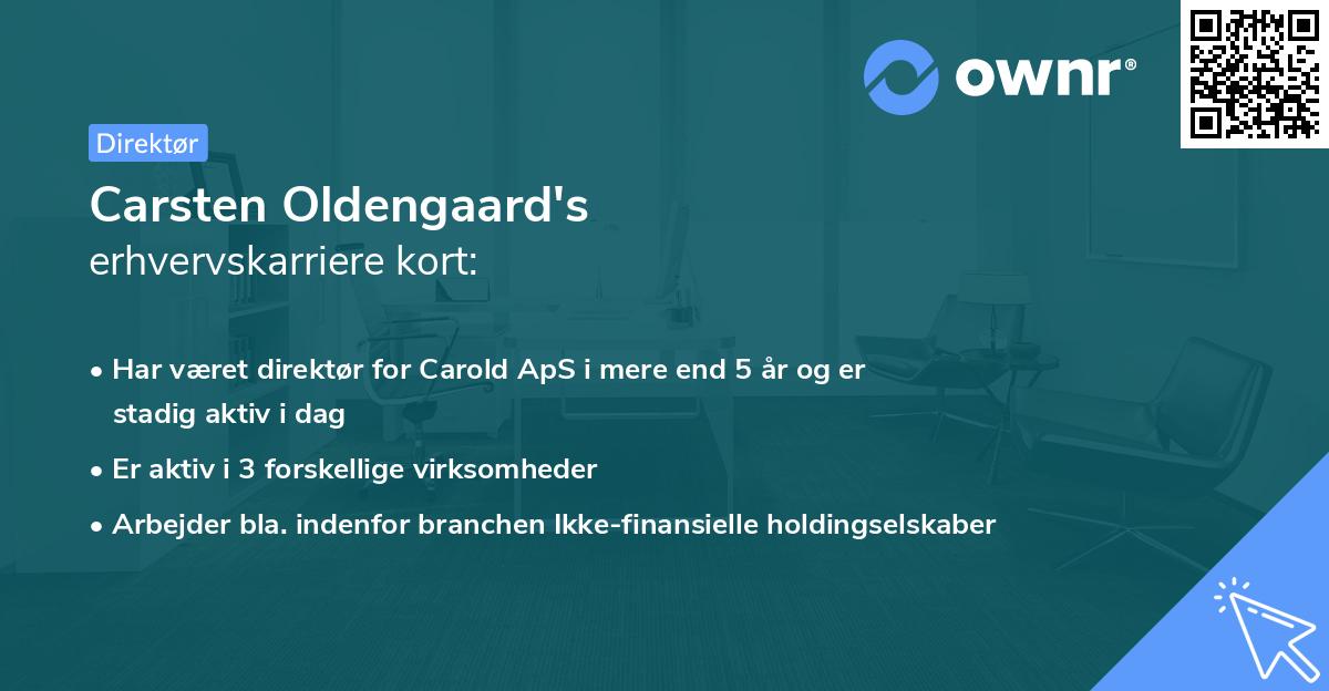 Carsten Oldengaard's erhvervskarriere kort