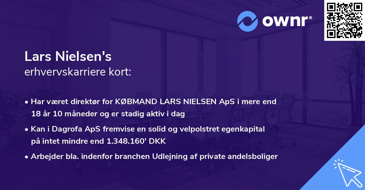 Lars Nielsen's erhvervskarriere kort