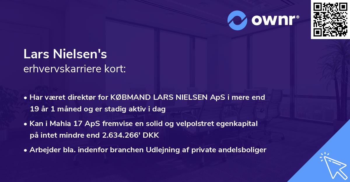 Lars Nielsen's erhvervskarriere kort