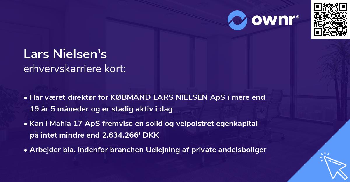 Lars Nielsen's erhvervskarriere kort