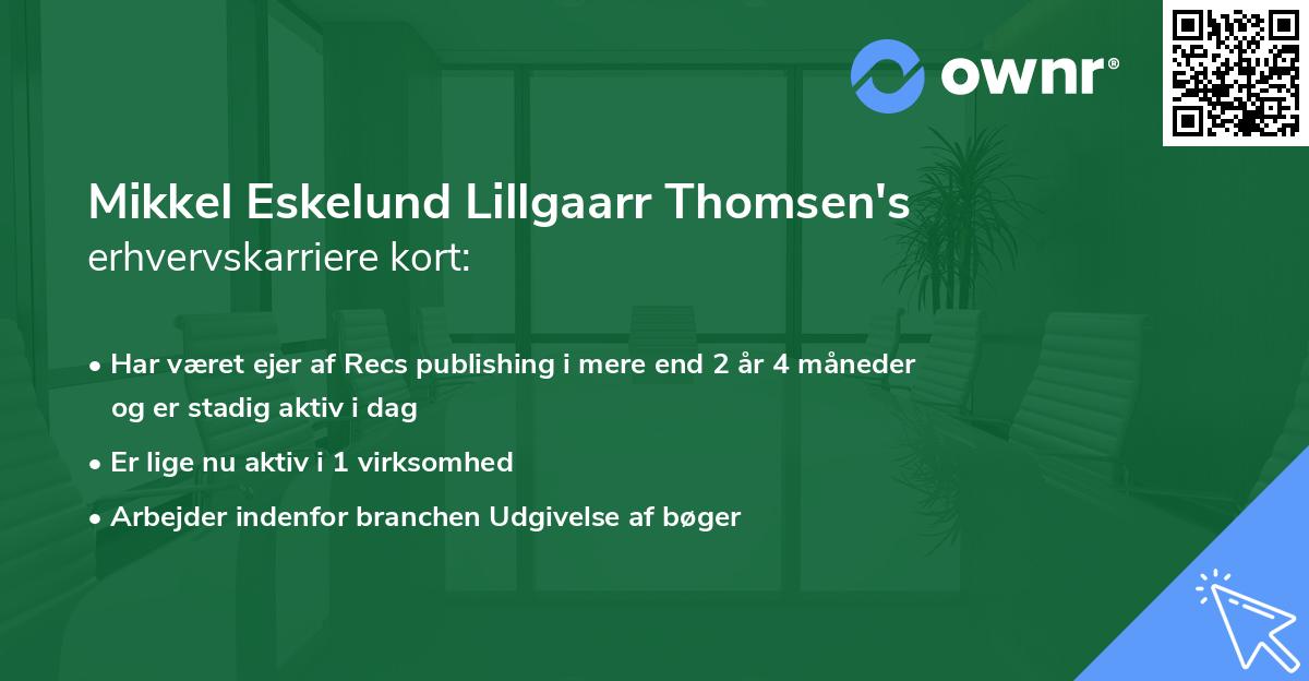 Mikkel Eskelund Lillgaarr Thomsen's erhvervskarriere kort