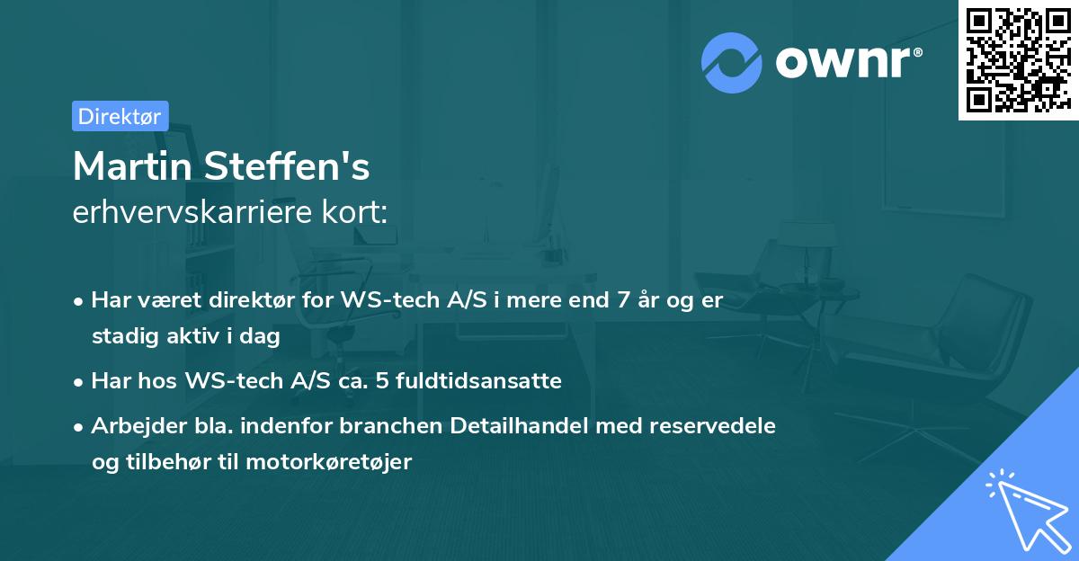 Martin Steffen's erhvervskarriere kort