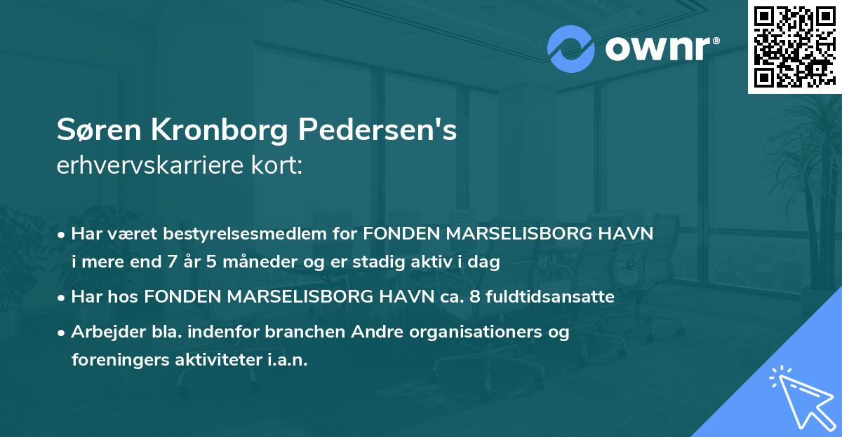 Søren Kronborg Pedersen's erhvervskarriere kort