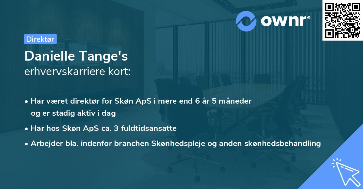 Danielle Tange's erhvervskarriere kort