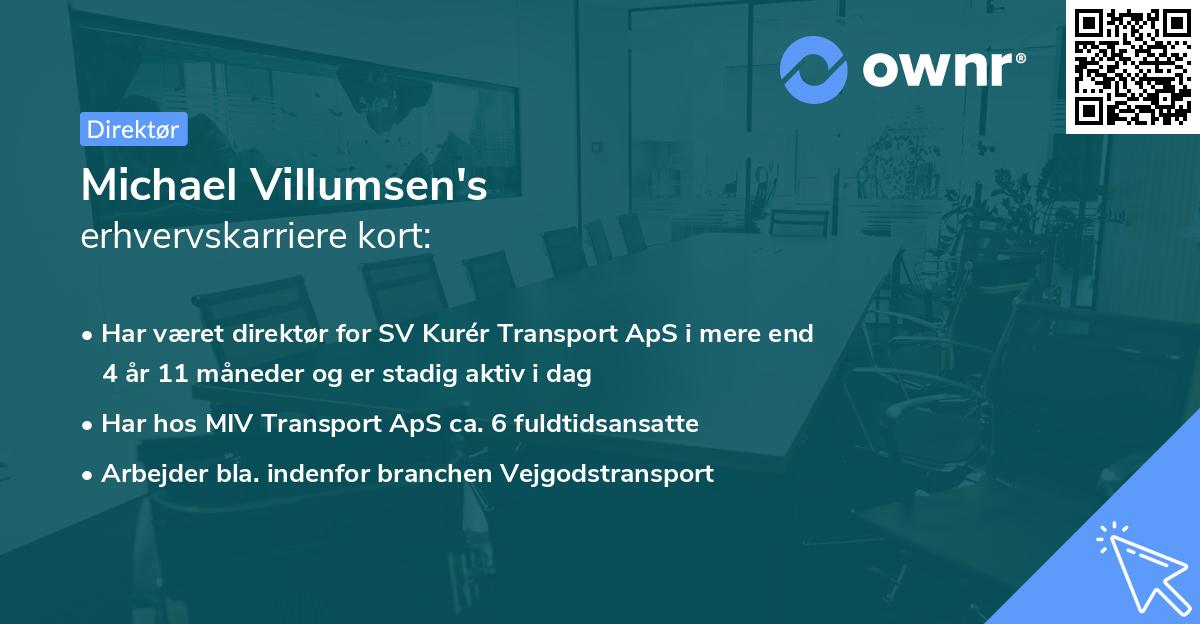 Michael Villumsen's erhvervskarriere kort