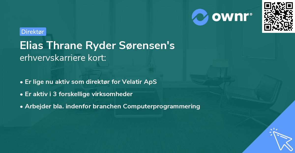 Elias Thrane Ryder Sørensen's erhvervskarriere kort