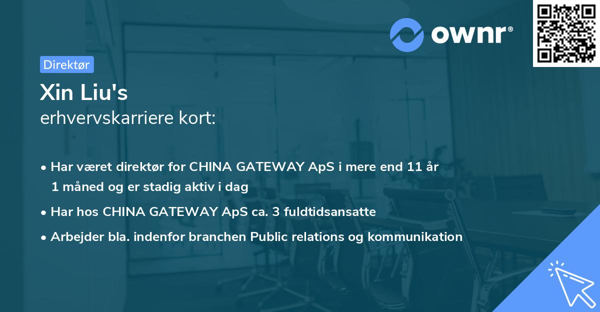Xin Liu's erhvervskarriere kort