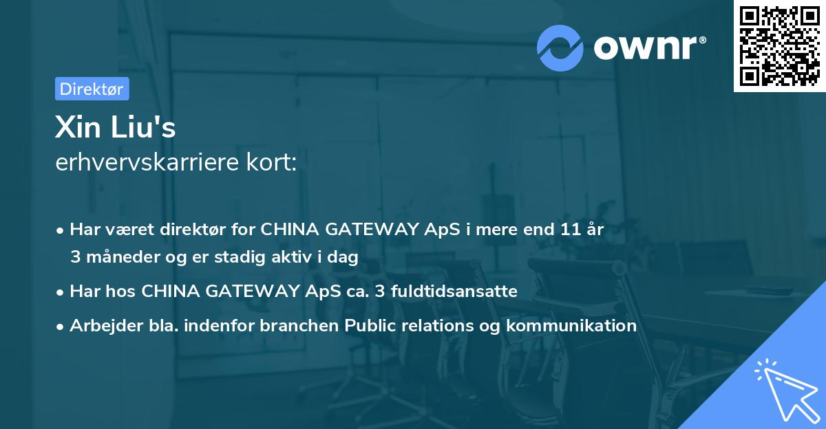 Xin Liu's erhvervskarriere kort