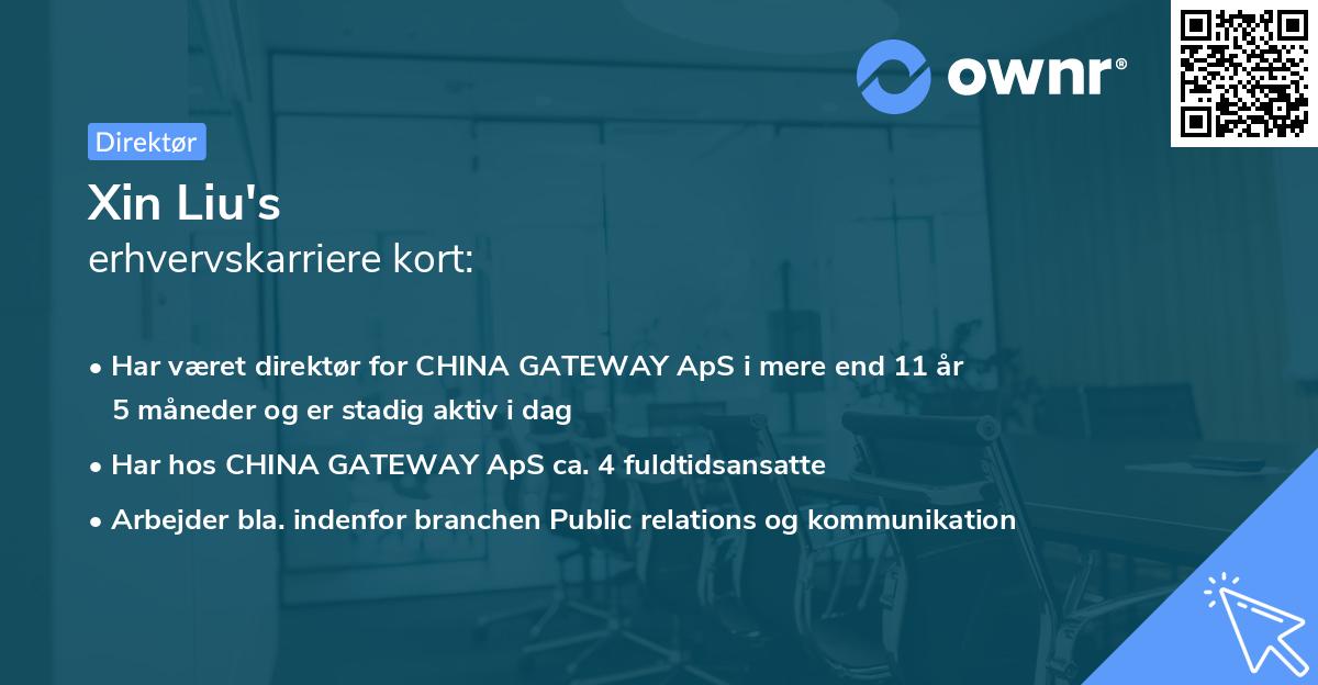 Xin Liu's erhvervskarriere kort