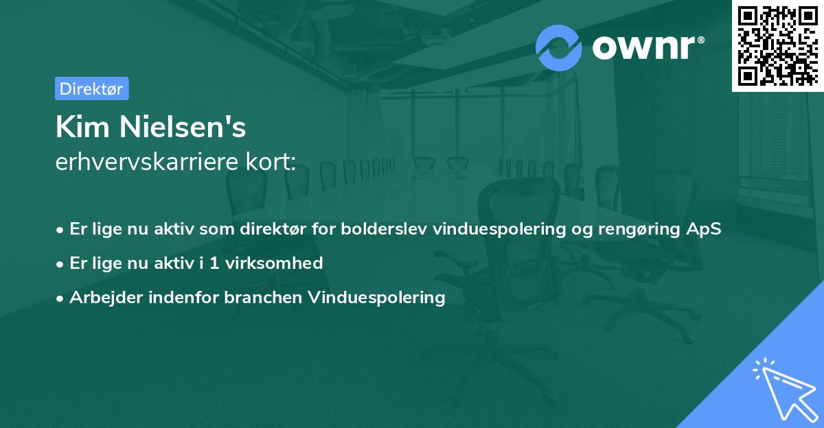 Kim Nielsen's erhvervskarriere kort