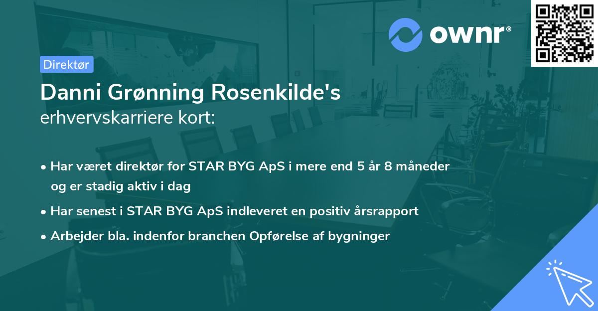 Danni Grønning Rosenkilde's erhvervskarriere kort