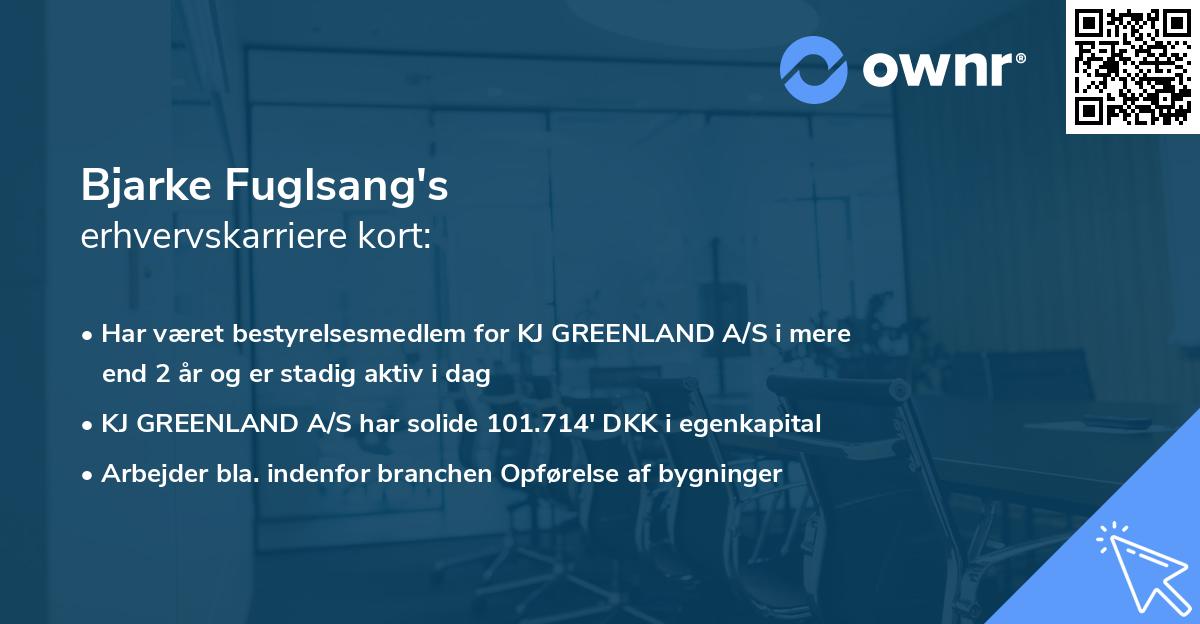 Bjarke Fuglsang's erhvervskarriere kort