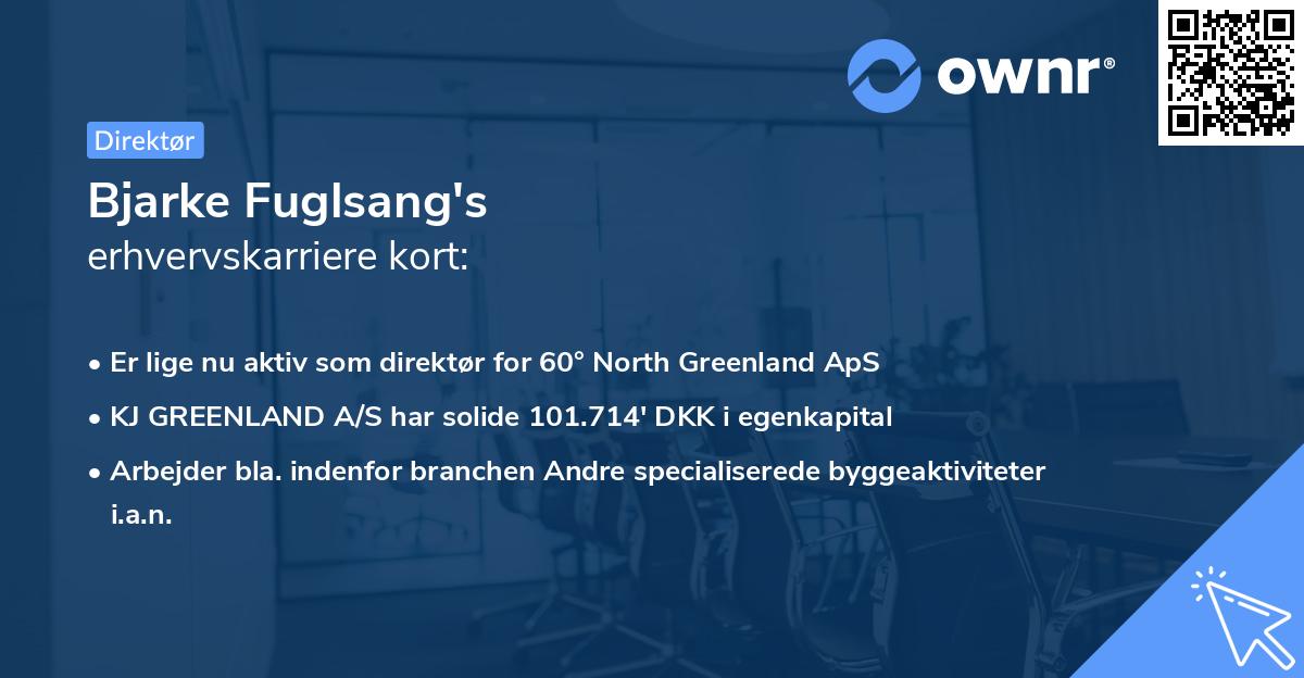 Bjarke Fuglsang's erhvervskarriere kort