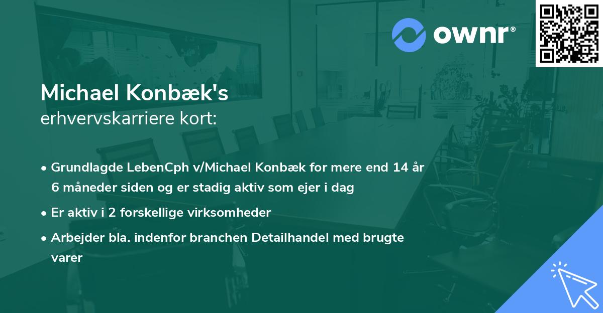 Michael Konbæk's erhvervskarriere kort