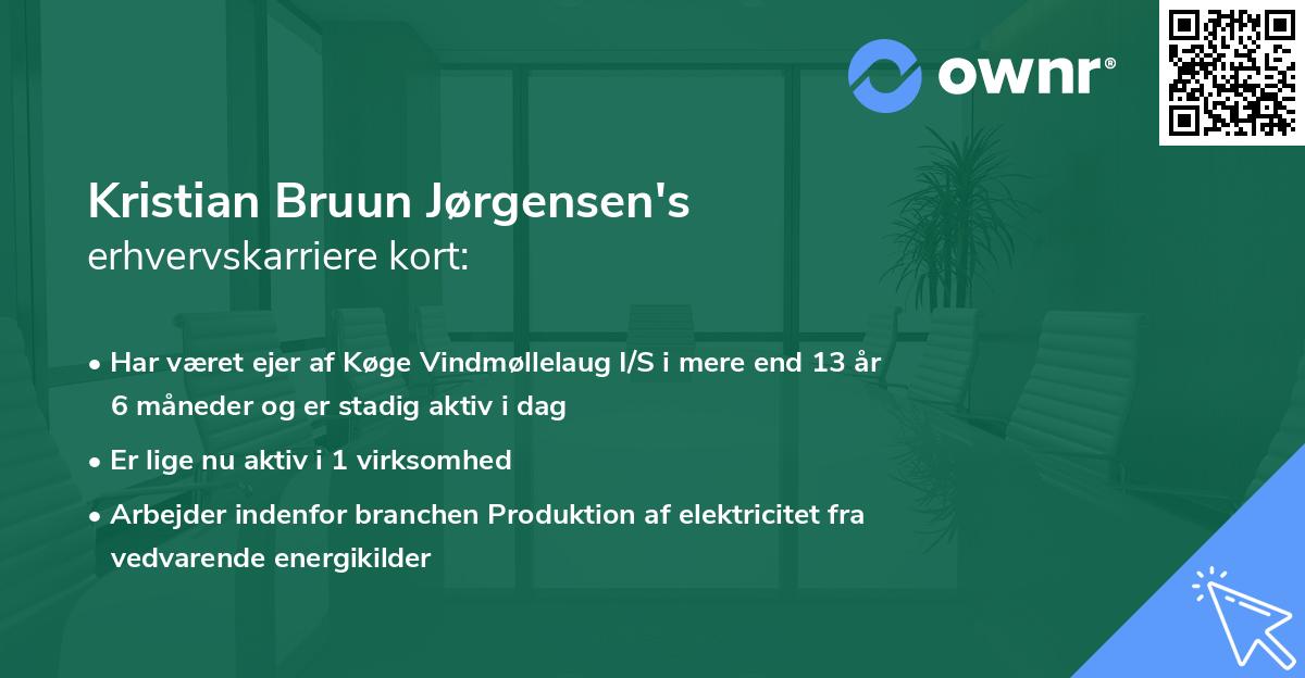 Kristian Bruun Jørgensen's erhvervskarriere kort