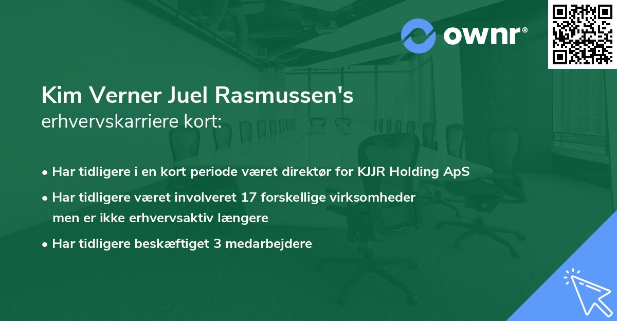 Kim Verner Juel Rasmussen's erhvervskarriere kort