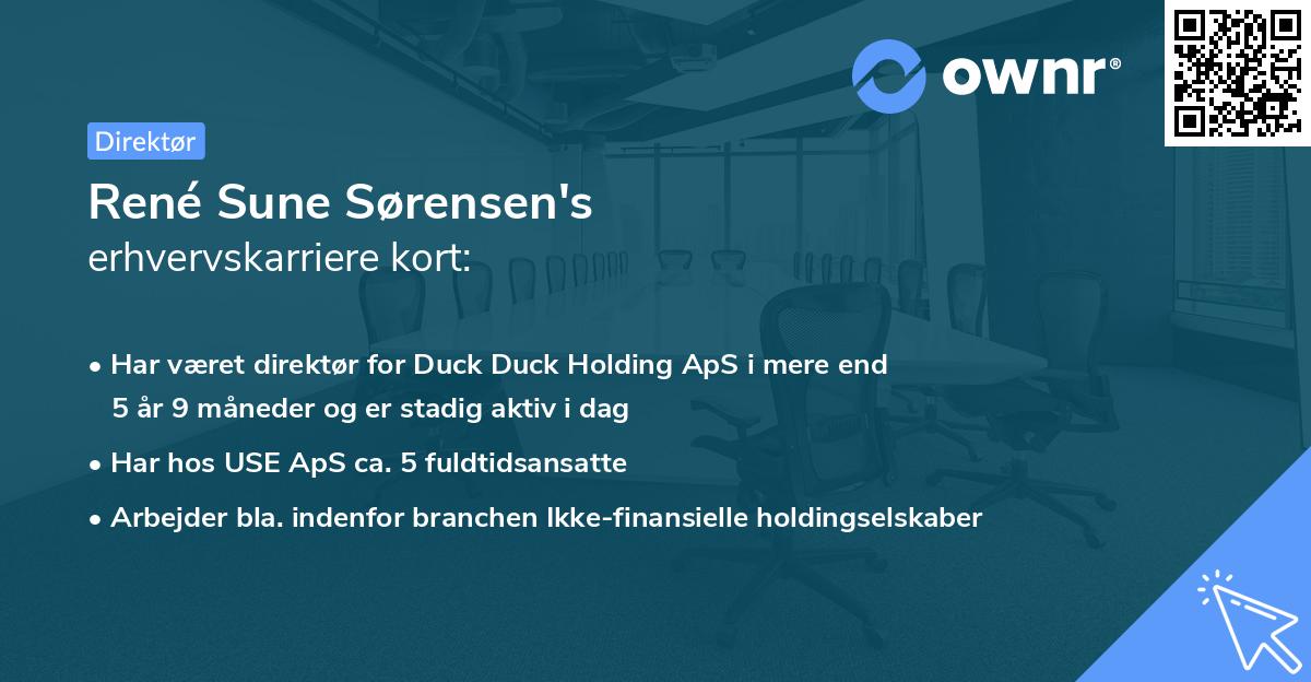René Sune Sørensen's erhvervskarriere kort
