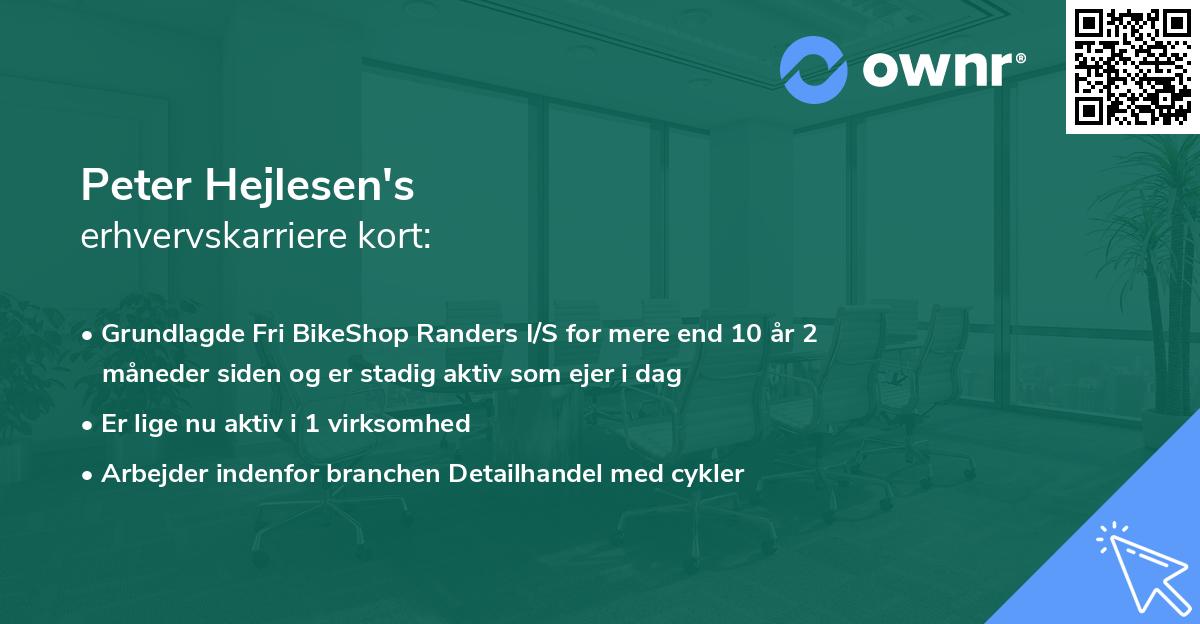 Peter Hejlesen's erhvervskarriere kort