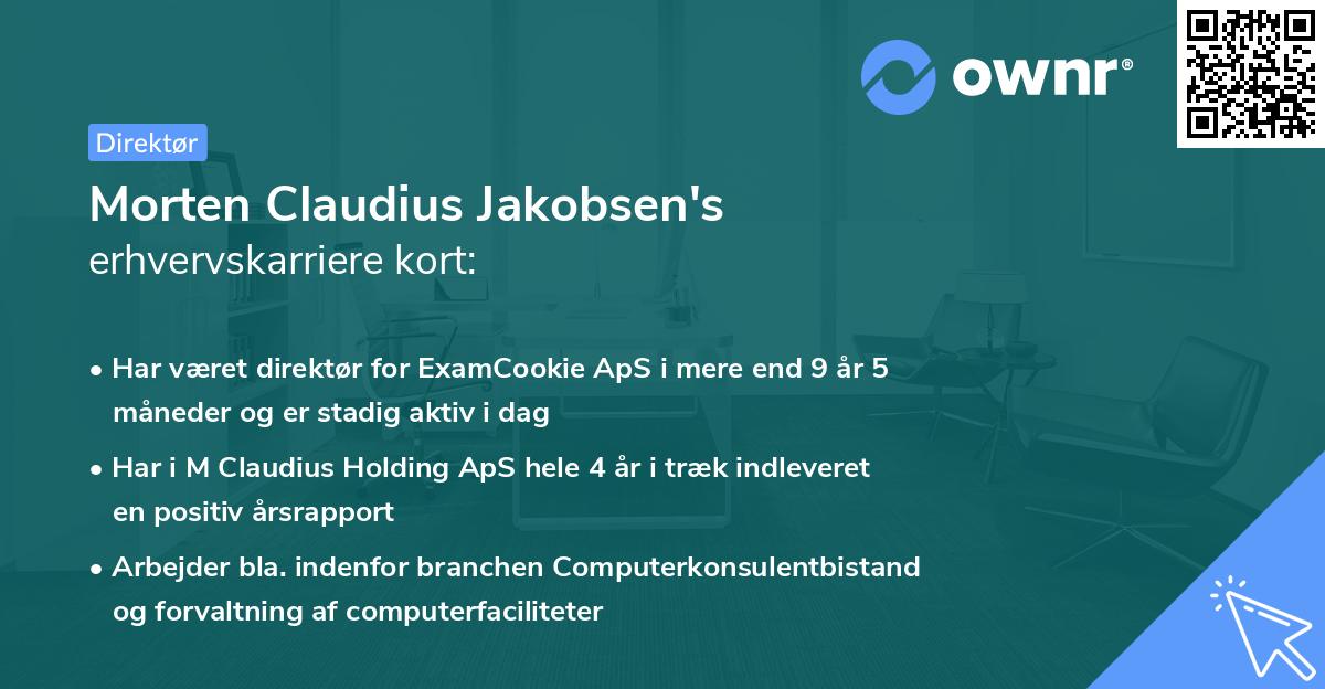 Morten Claudius Jakobsen's erhvervskarriere kort