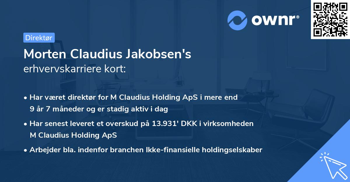 Morten Claudius Jakobsen's erhvervskarriere kort