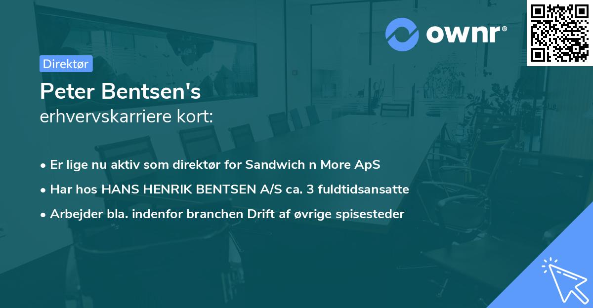 Peter Bentsen's erhvervskarriere kort