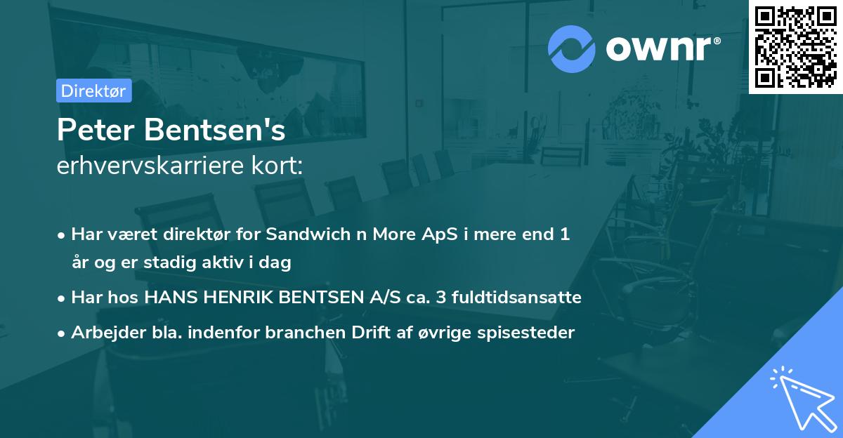 Peter Bentsen's erhvervskarriere kort