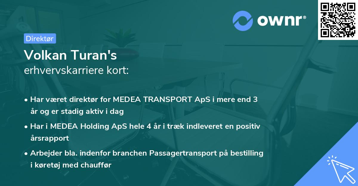 Volkan Turan's erhvervskarriere kort