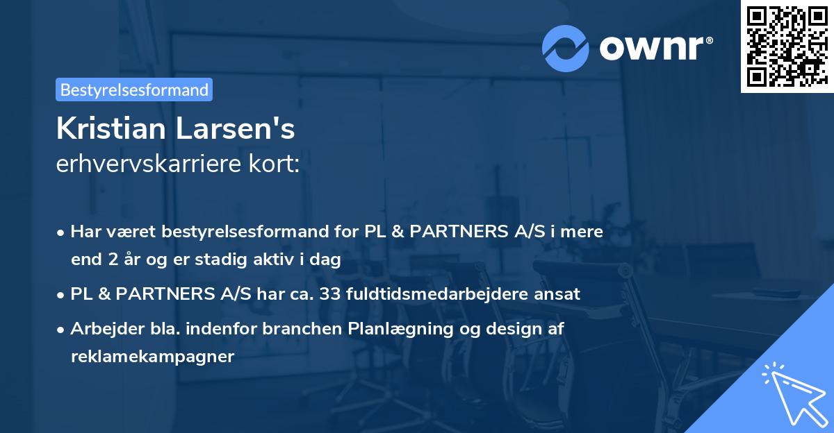 Kristian Larsen's erhvervskarriere kort