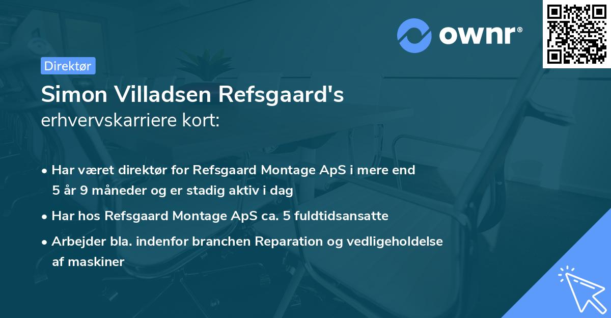 Simon Villadsen Refsgaard's erhvervskarriere kort
