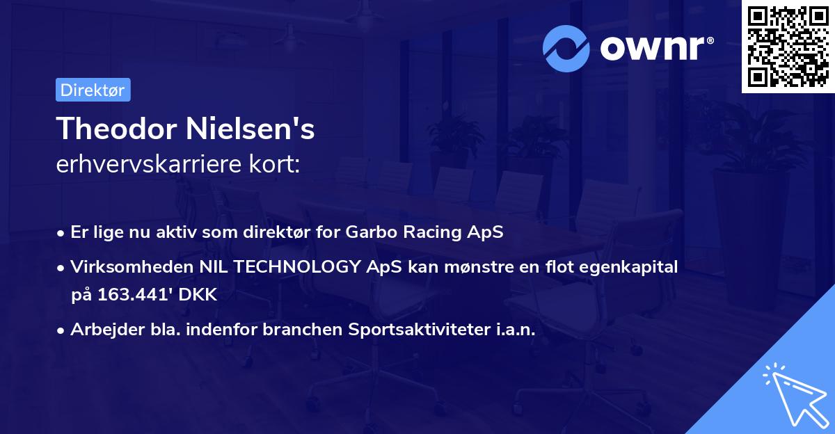 Theodor Nielsen's erhvervskarriere kort