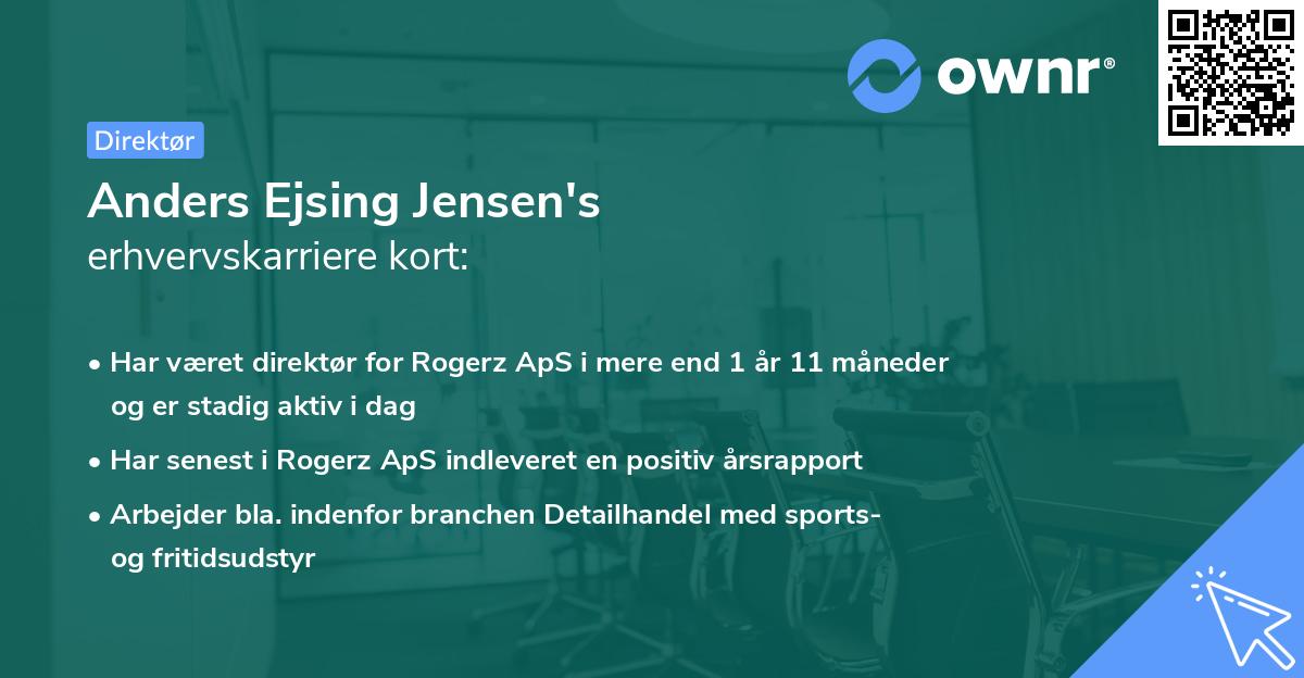 Anders Ejsing Jensen's erhvervskarriere kort