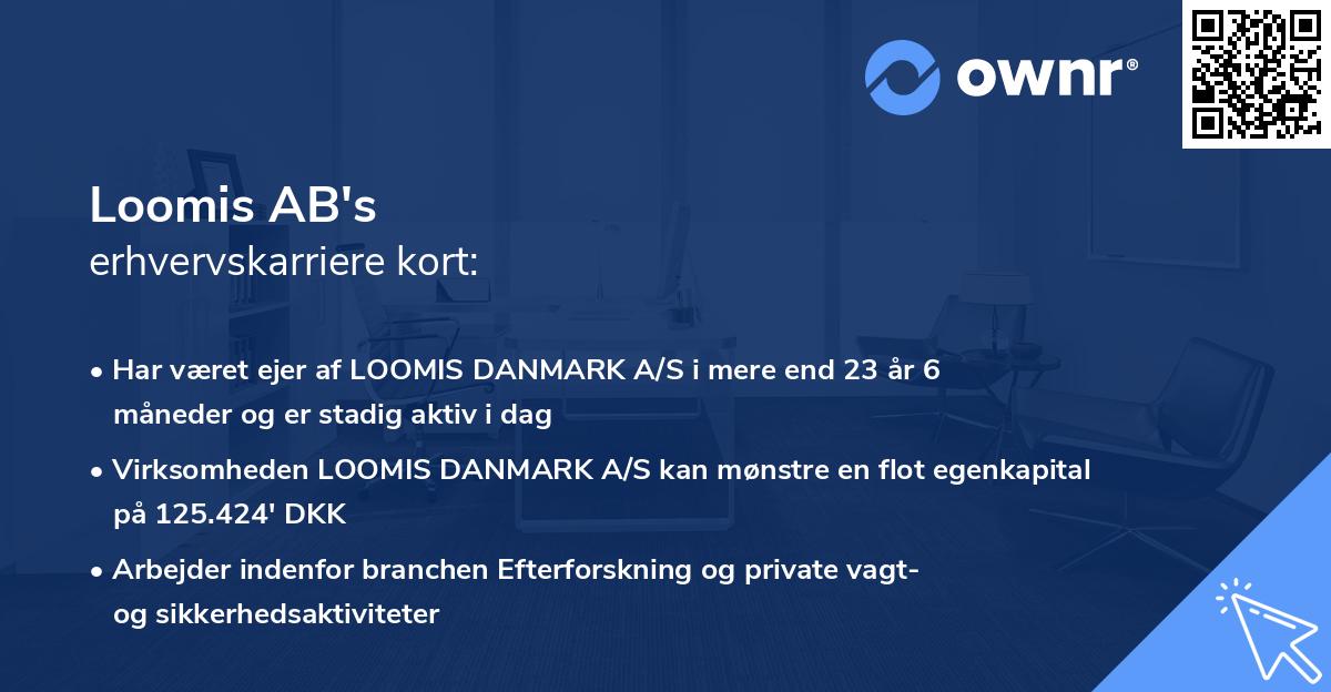 Loomis AB's erhvervskarriere kort