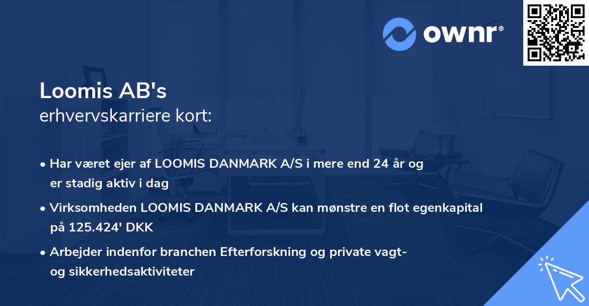 Loomis AB's erhvervskarriere kort