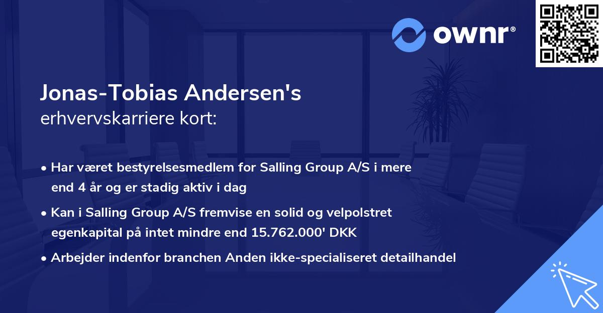 Jonas-Tobias Andersen's erhvervskarriere kort
