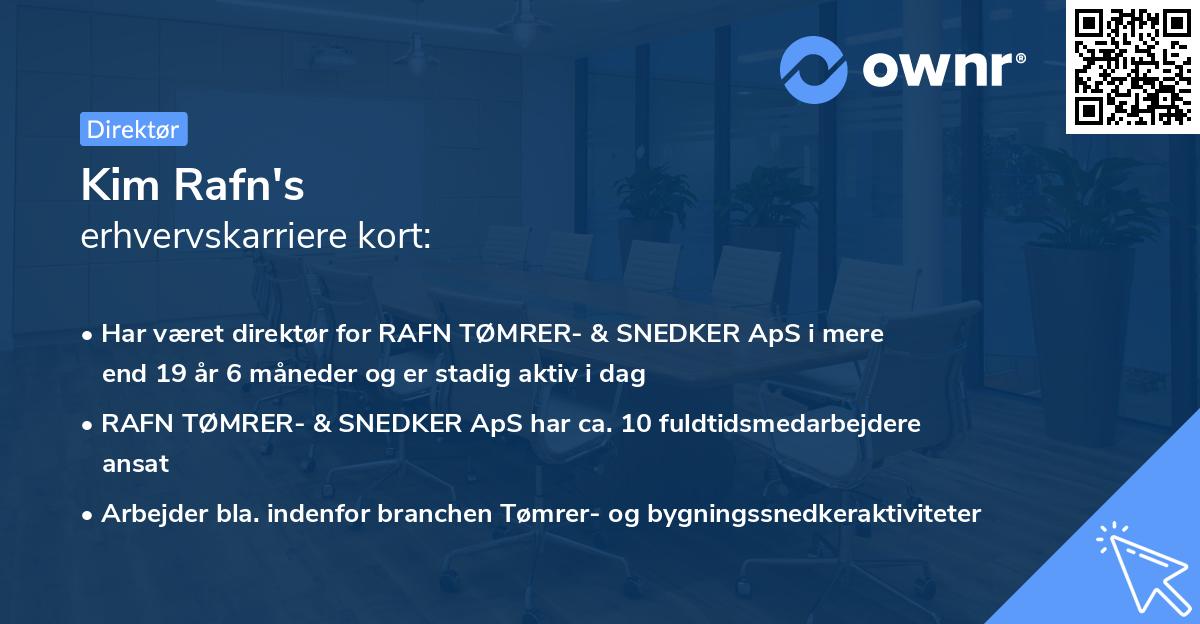 Kim Rafn's erhvervskarriere kort