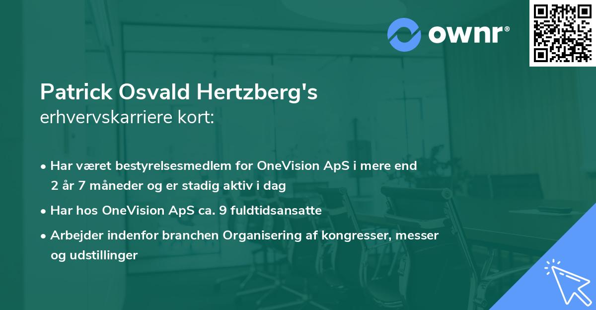 Patrick Osvald Hertzberg's erhvervskarriere kort