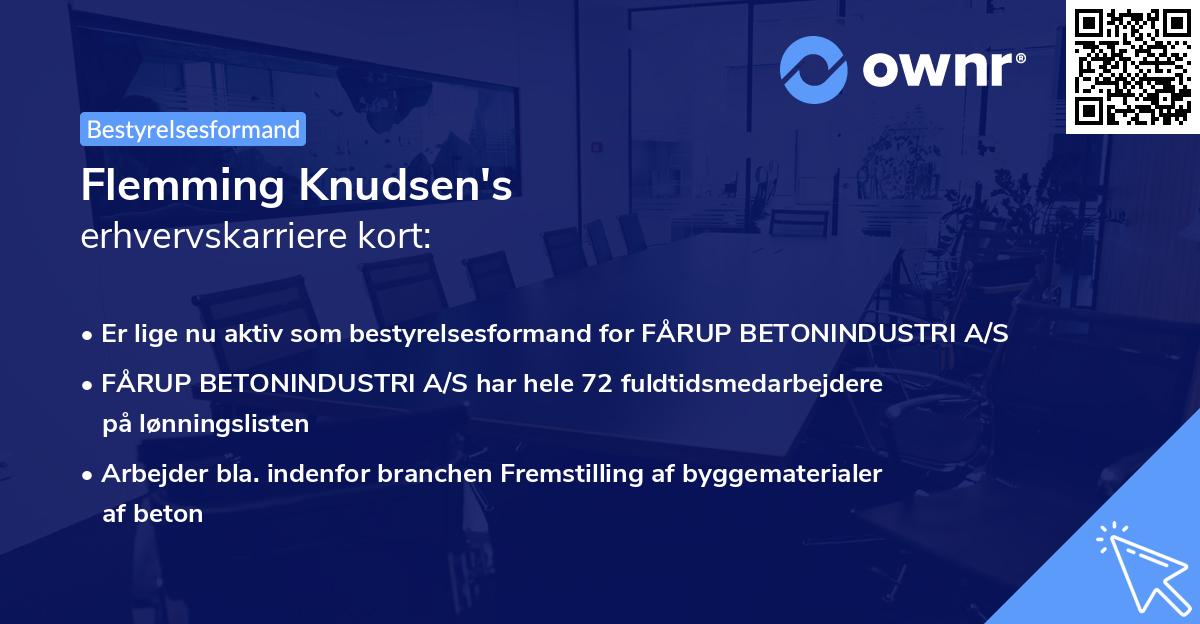 Flemming Knudsen's erhvervskarriere kort