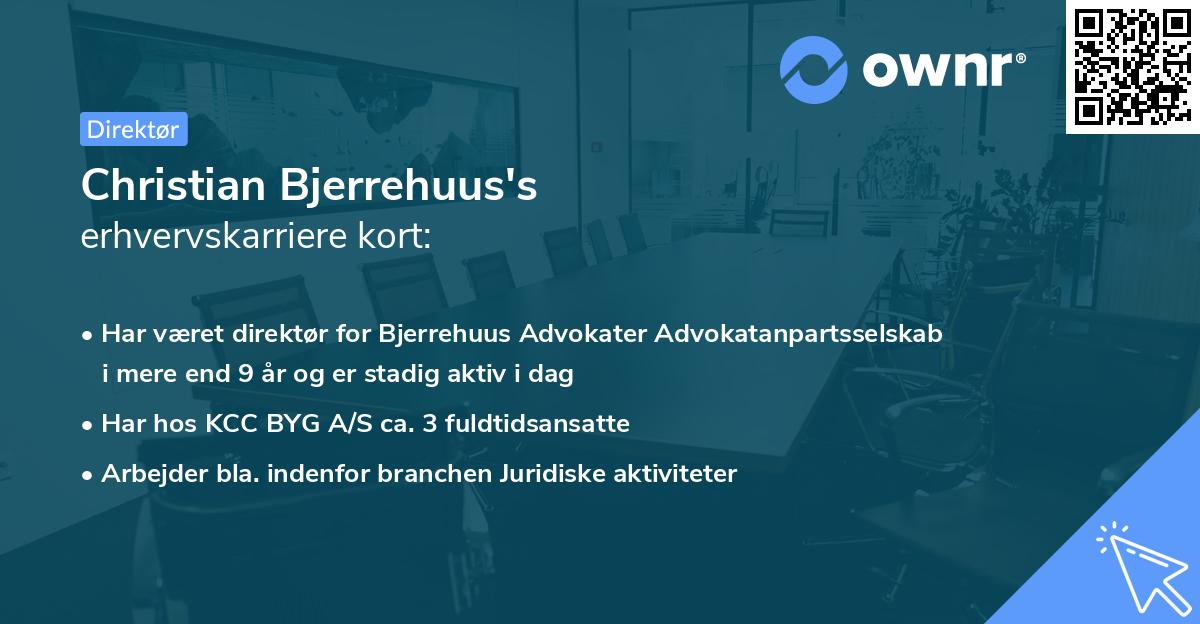 Christian Bjerrehuus's erhvervskarriere kort