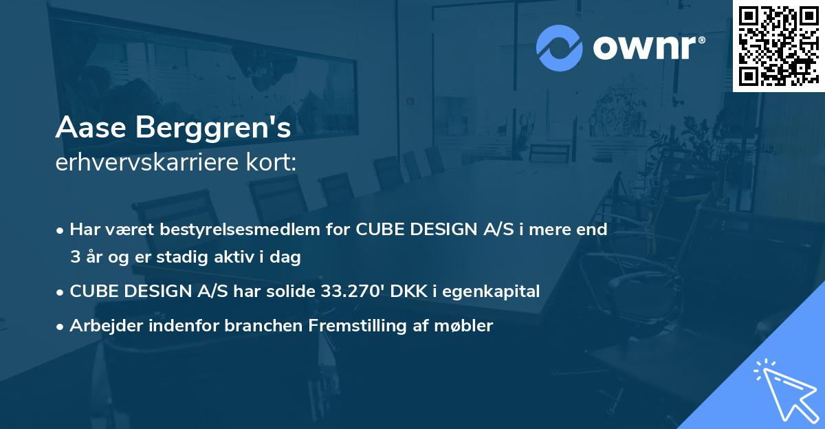 Aase Berggren's erhvervskarriere kort