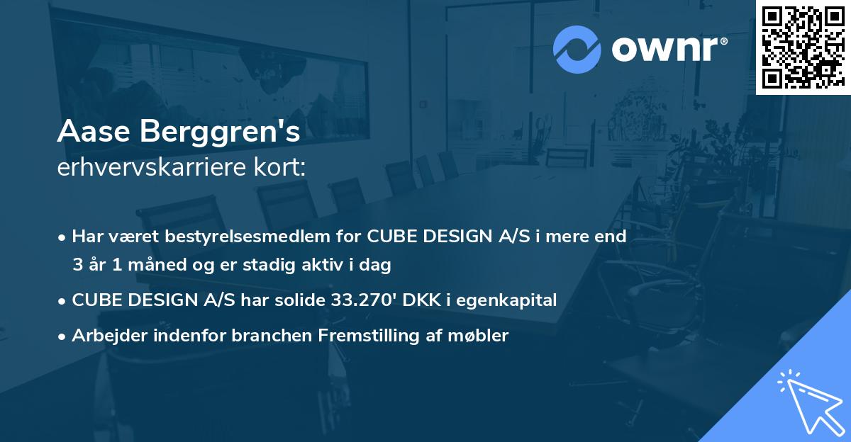 Aase Berggren's erhvervskarriere kort