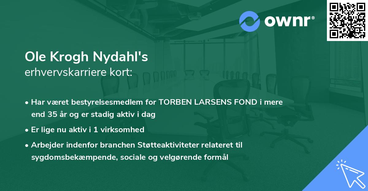 Ole Krogh Nydahl's erhvervskarriere kort