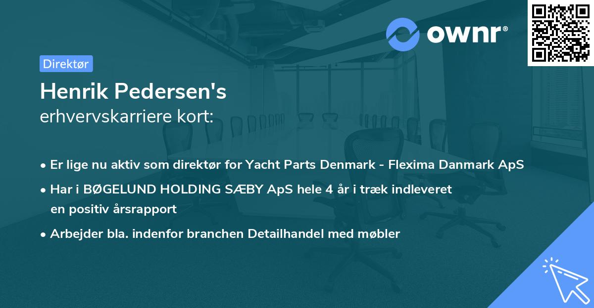 Henrik Pedersen's erhvervskarriere kort