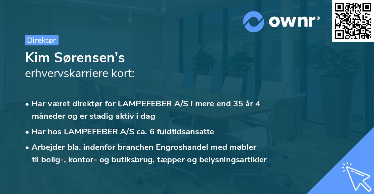 Kim Sørensen's erhvervskarriere kort