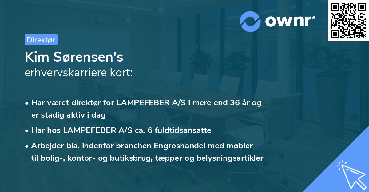 Kim Sørensen's erhvervskarriere kort